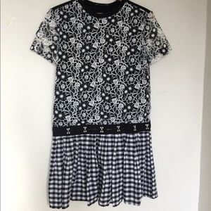 chinese dress ladies Zara V-Neck Lantern Sleeve Hollow out Vintage Single Breasted Dress –  VanillaStyle main image 0